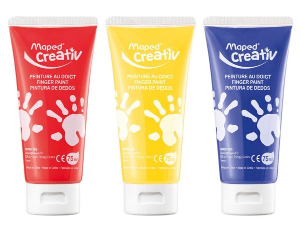 Finger paints in a case Creative