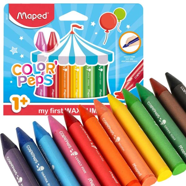 Vaškinės kreidelės Jumbo Colorpeps 12vnt
