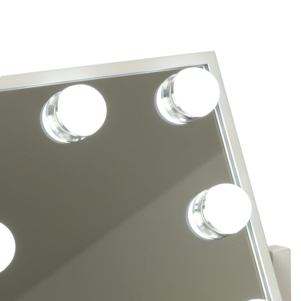 LED make-up mirror with USB bulbs 30x40cm