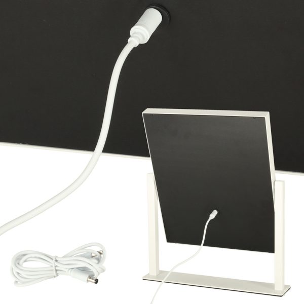 LED make-up mirror with USB bulbs 30x40cm