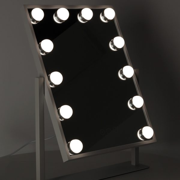 LED make-up mirror with USB bulbs 30x40cm
