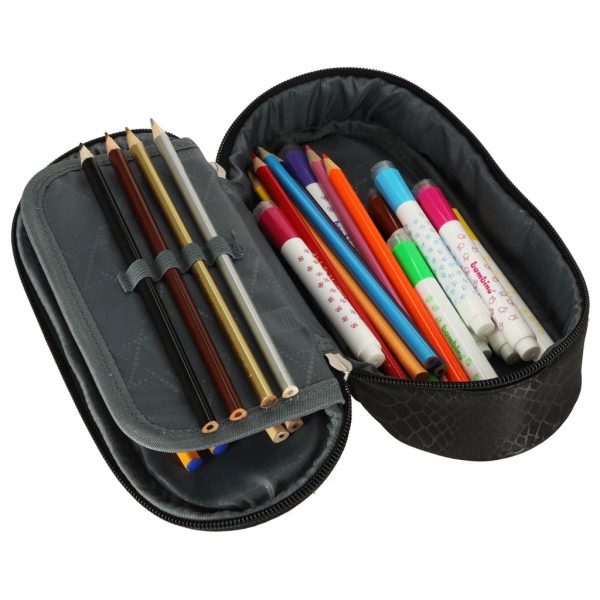 Padded sachet pencil case with flap Shiny Snake