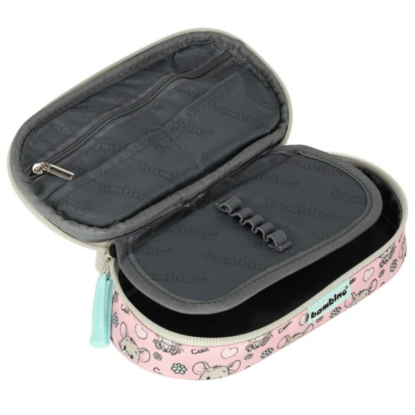 Padded sachet pencil case with flap mouse