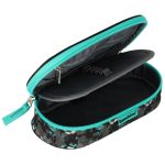 Padded pencil case with flap football