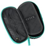 Padded pencil case with flap football