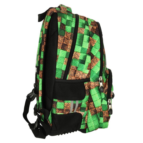 Stright pixel cubes school backpack
