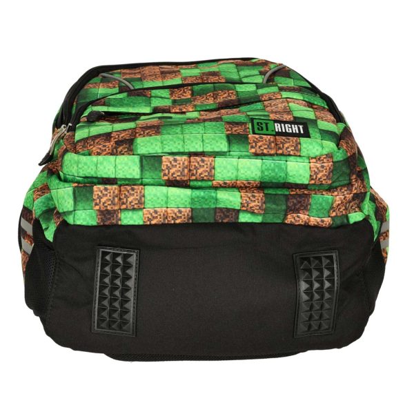 Stright pixel cubes school backpack