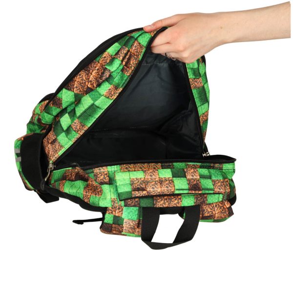 Stright pixel cubes school backpack
