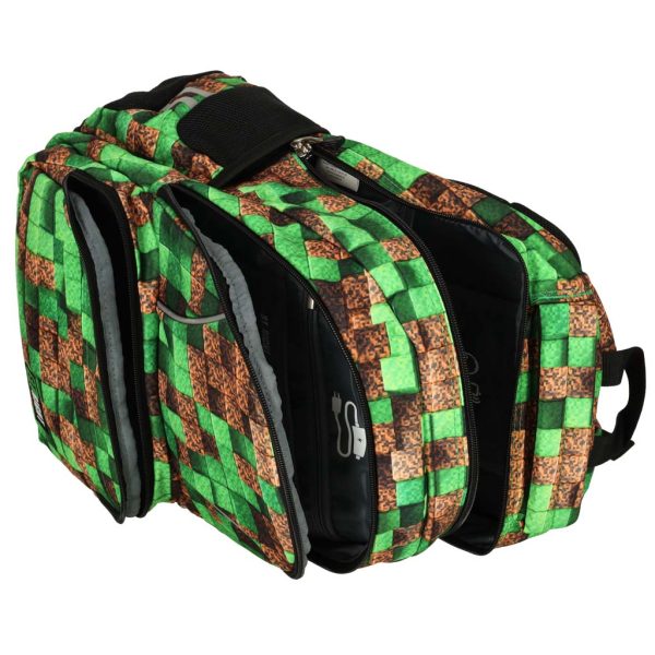 Stright pixel cubes school backpack
