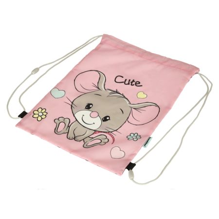 Children's shoe bag mouse pink