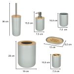 Bathroom set 6 pcs grey