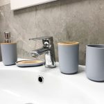 Bathroom set 6 pcs grey