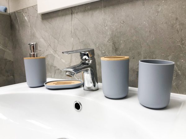 Bathroom set 6 pcs grey