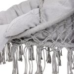 Hanging chair swing seat with cushion XXL grey 120kg