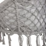 Hanging chair swing seat with cushion XXL grey 120kg