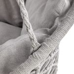 Hanging chair swing seat with cushion XXL grey 120kg