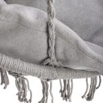 Hanging chair swing seat with cushion XXL grey 120kg