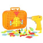 Building blocks in a suitcase + screwdriver space