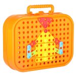 Building blocks in a suitcase + screwdriver space