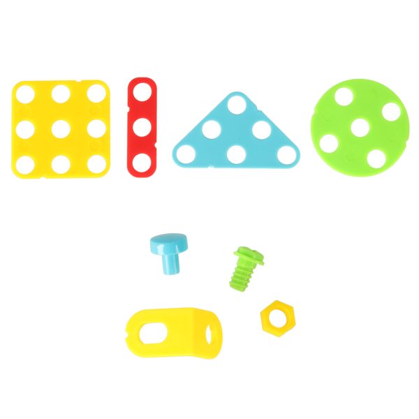 Building blocks in a suitcase + screwdriver space