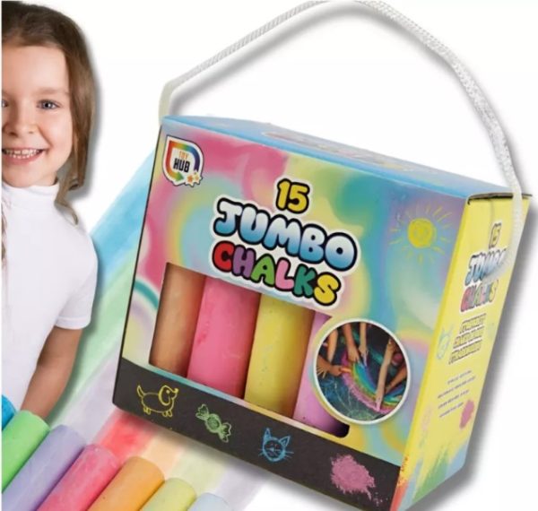 Kreida piešimui ant asfalto Jumbo 15vnt