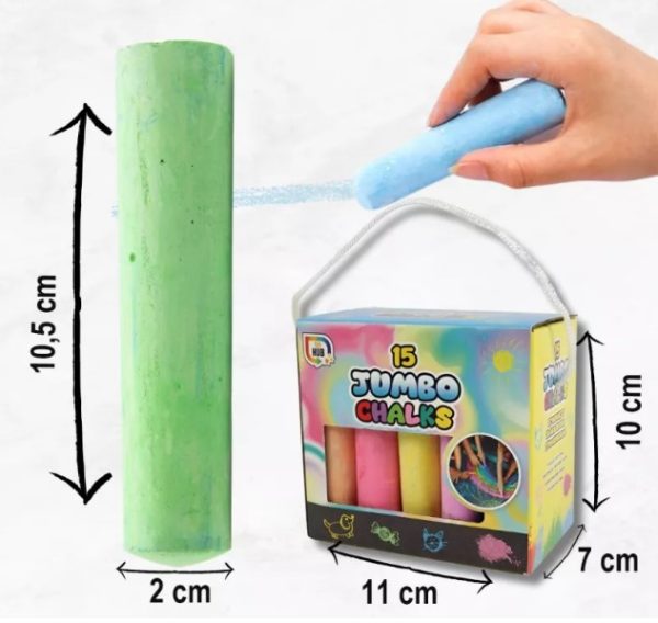 Jumbo thick paving chalk 15pcs