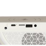 LED RBG light with wireless charger radio alarm clock
