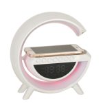LED RBG light with wireless charger radio alarm clock