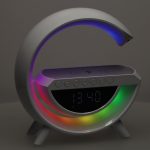 LED RBG light with wireless charger radio alarm clock