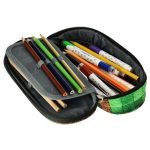 Padded sachet pencil case with flap pixel cubes
