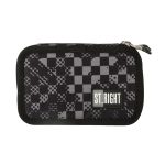 Double pencil case with accessories Chessboard Crush