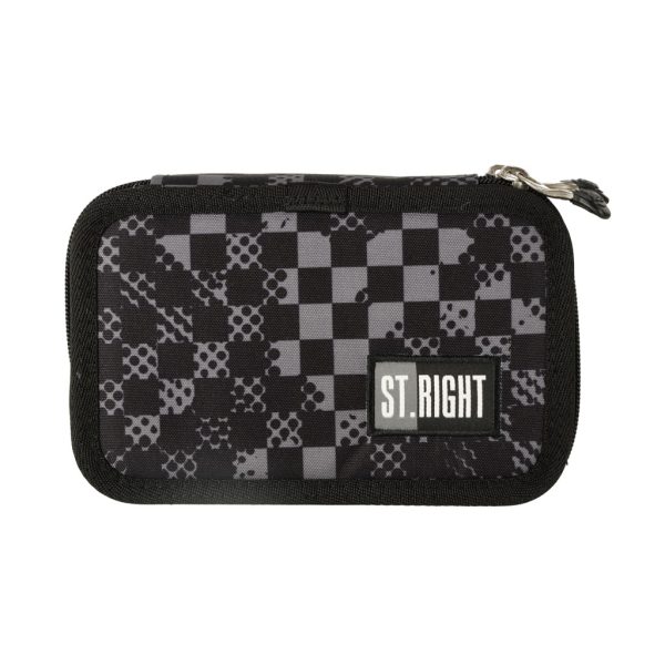 Double pencil case with accessories Chessboard Crush