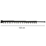 Retractable folding wall hanger 123cm black
