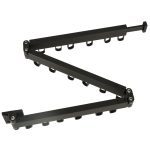 Retractable folding wall hanger 123cm black