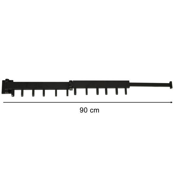 Retractable folding wall hanger 90cm black