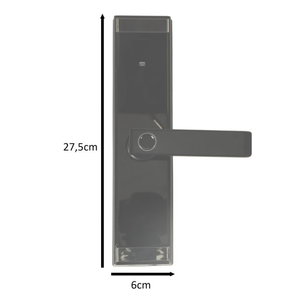 Code fingerprint door handle card black