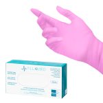 Disposable diagnostic nitrile gloves pink All4med M 10x-100 pieces