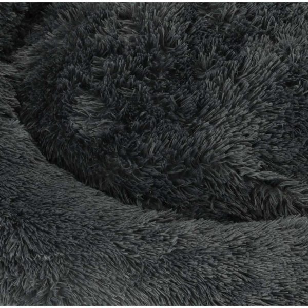 Dog bed cushion plush 100cm dark grey