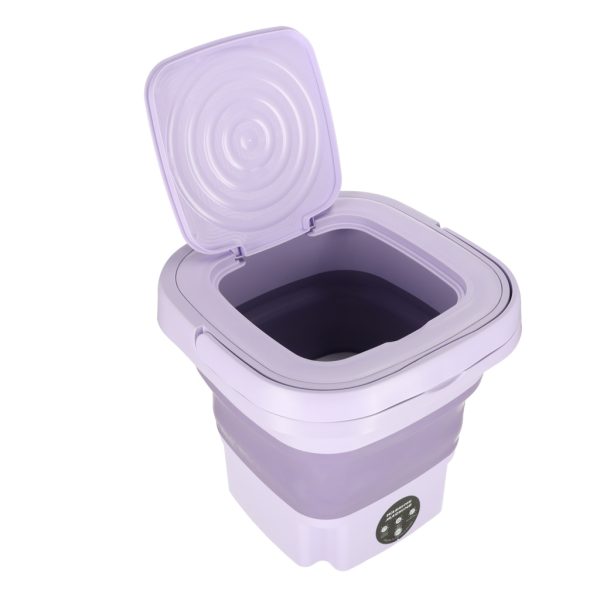 Mini portable washing machine folding 12L purple