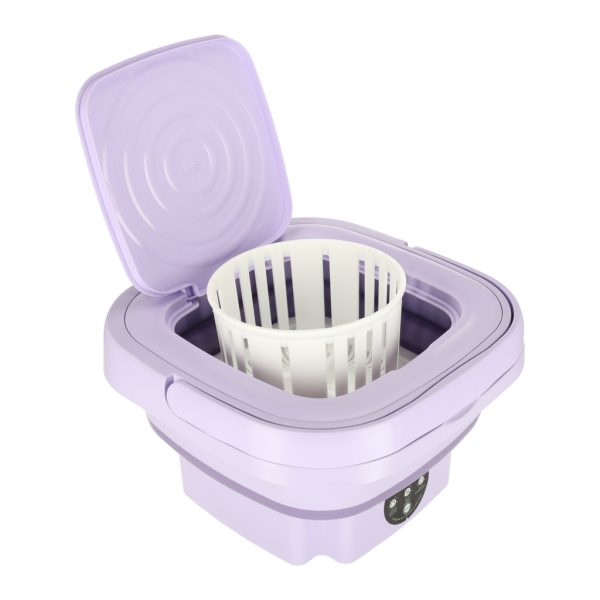 Mini portable washing machine folding 12L purple