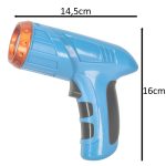 RC laser-controlled car driving on a wall on laser blue