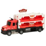 Car transporter truck folding vehicle XXL 6 cars red