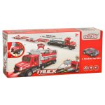 Car transporter truck folding vehicle XXL 6 cars red