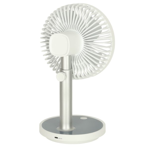 Stand fan on foot white