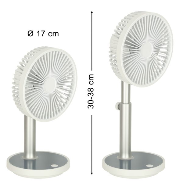 Stand fan on foot white