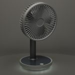 Stand fan on foot white