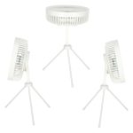 Mini standing desk fan white