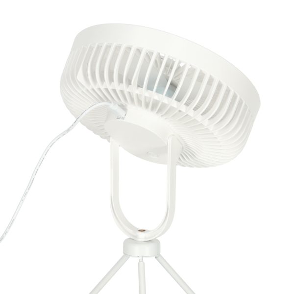 Mini standing desk fan white