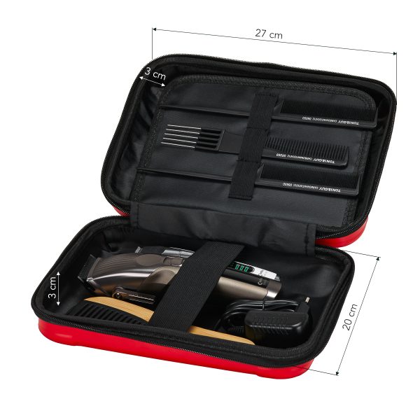 Barber hairdressing case red