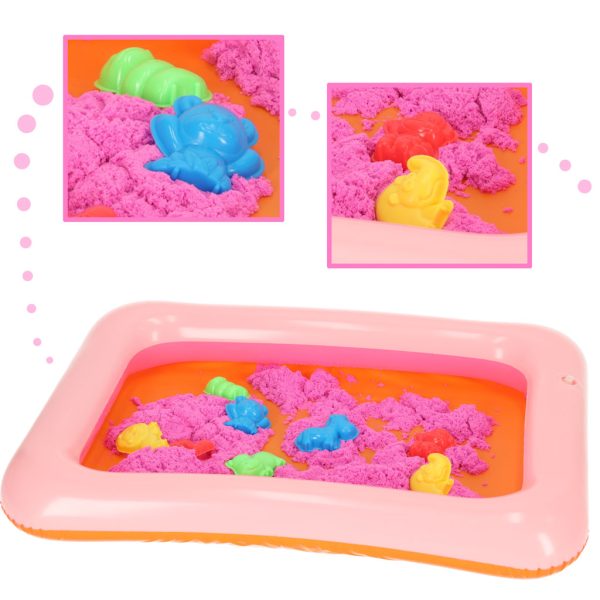 Kinetic sand in a bucket 1kg molds beige